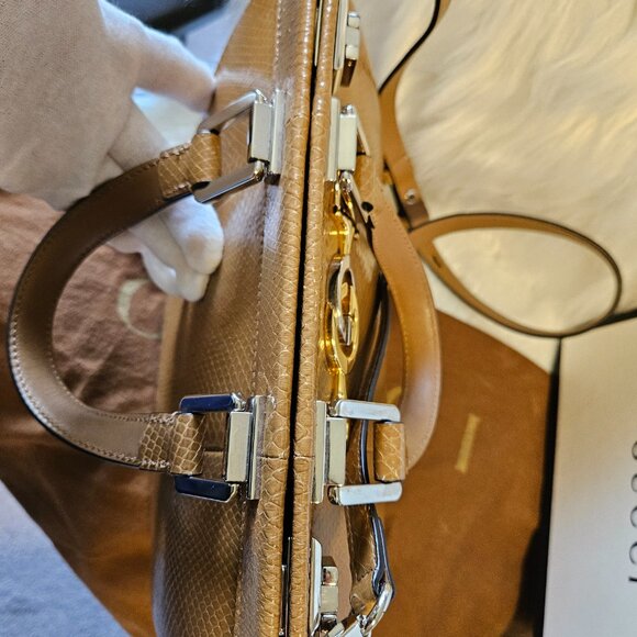 Authentic Rare GUCCI ZUMI IN SNAKE Phyton Skin M Size - Picture 14 of 17